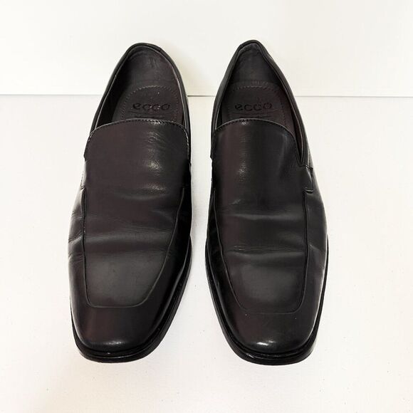 Ecco Black Leather Slip On Loafer Dress Shoes main image 5